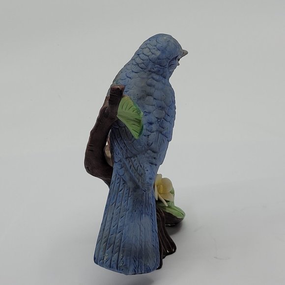 Bluebird on Branch with Flower Decorative Figure - Picture 6 of 11